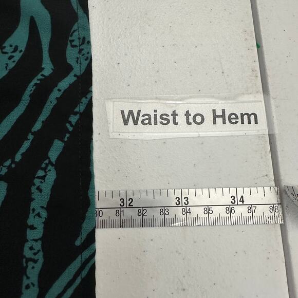 Maggie Barnes Womens Size 2X Button Up Top Zebra Animal Print Blouse Teal - Picture 7 of 8